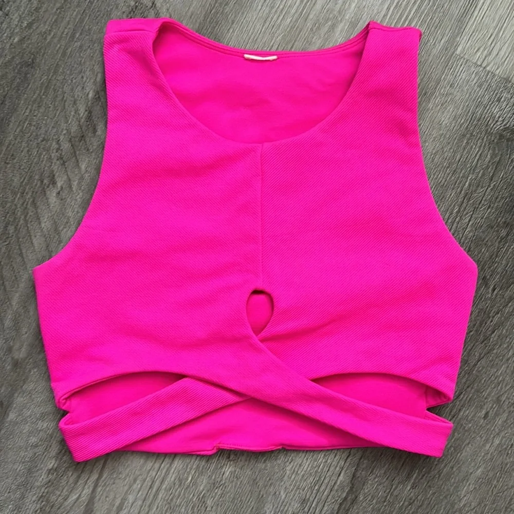 Fabletics - Keyhole Twist Tank Neon Pink - Size Small - Picture 1 of 8
